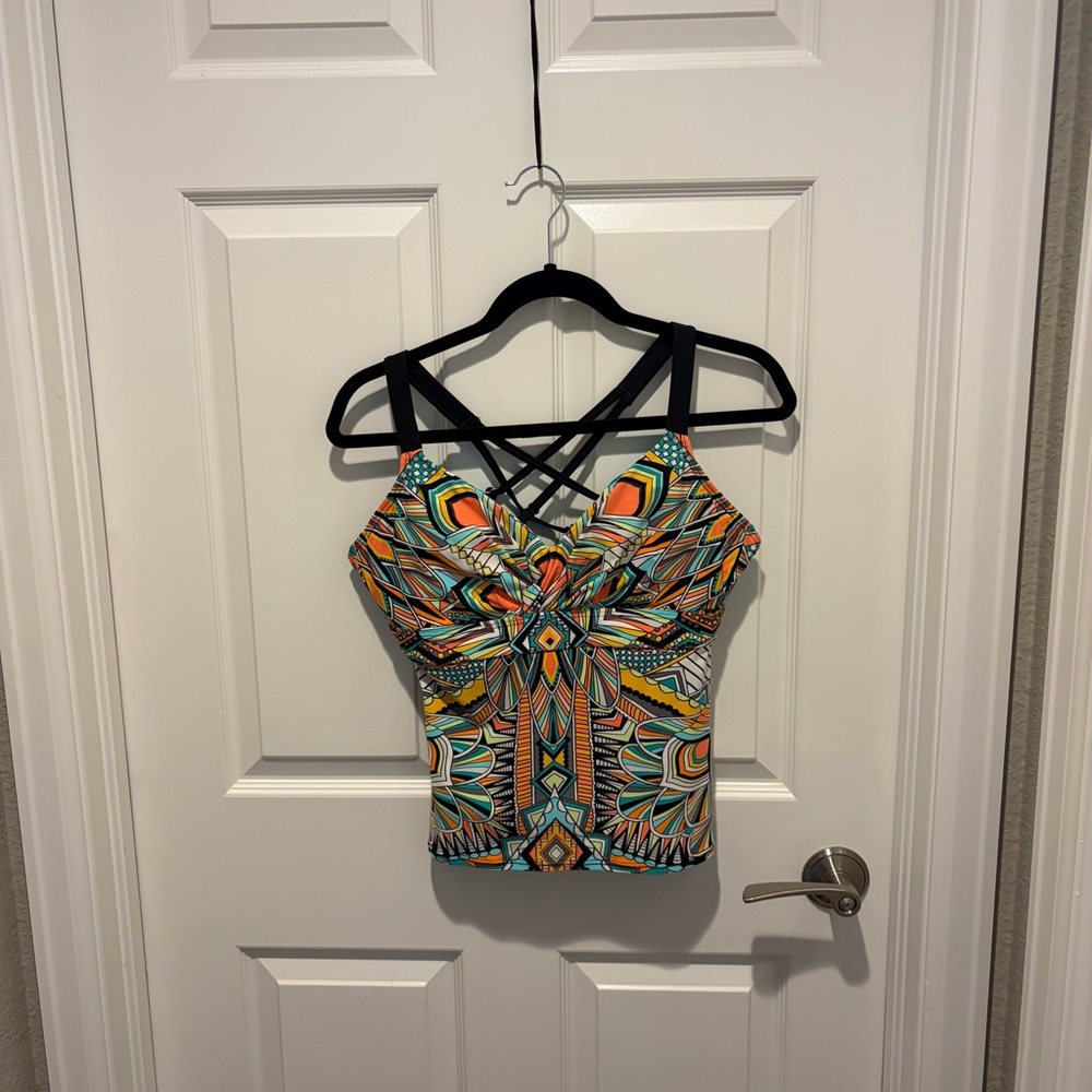 Title Nine Colorful Patterned Swim Tankini